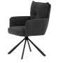 Jídelní židle, šedá, manšestrová látka, HC-X1128 GREY2