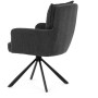 Jídelní židle, šedá, manšestrová látka, HC-X1128 GREY2