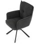 Jídelní židle, šedá, manšestrová látka, HC-X1128 GREY2