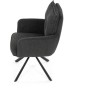 Jídelní židle, šedá, manšestrová látka, HC-X1128 GREY2