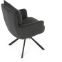 Jídelní židle, šedá, manšestrová látka, HC-X1128 GREY2