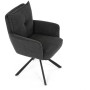 Jídelní židle, šedá, manšestrová látka, HC-X1128 GREY2