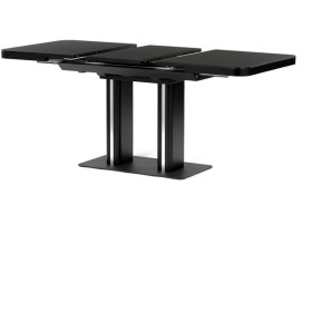 Jídelní stůl rozkládací 120-160x80 cm, mdf, černá, HT-D1926 BK