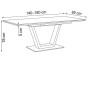 Jídelní stůl rozkládací 160-210x90 cm, mdf HT-D1931 WT