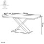 Jídelní stůl rozkládací 160-210x90 cm, mdf HT-D1931 WT