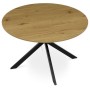 Kulatý jídelní stůl 120x120cm, mdf, divoký dub, HT-F4120 OAK