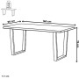 Jídelní stůl 160x90cm, mdf, divoký dub, HT-F4216 OAK