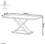 Jídelní stůl rozkládací 140-180x85 cm, mdf HT-W1630 WT