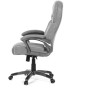 Kancelářské křeslo, houpací mechanismus, šedá látka, KA-C715 GREY2