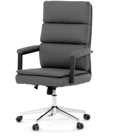 Kancelářské křeslo, houpací mechanismus, šedá ekokůže, KA-D8104 GREY