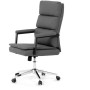 Kancelářské křeslo, houpací mechanismus, šedá ekokůže, KA-D8104 GREY