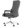 Kancelářské křeslo, houpací mechanismus, šedá ekokůže, KA-D8104 GREY