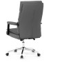 Kancelářské křeslo, houpací mechanismus, šedá ekokůže, KA-D8104 GREY