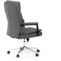 Kancelářské křeslo, houpací mechanismus, šedá ekokůže, KA-D8104 GREY