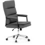 Kancelářské křeslo, houpací mechanismus, šedá ekokůže, KA-D8104 GREY