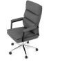 Kancelářské křeslo, houpací mechanismus, šedá ekokůže, KA-D8104 GREY