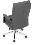 Kancelářské křeslo, houpací mechanismus, šedá ekokůže, KA-D8104 GREY