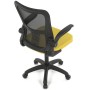 Kancelářská židle, houpací mechanismus, žlutá síťovina, KA-K2006 YEL