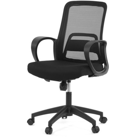 Kancelářská židle, houpací mechanismus, černá síťovina, KA-S3015 BK