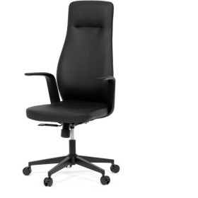 Kancelářské křeslo, houpací mechanismus, černá ekokůže, KA-T8325 BK