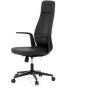 Kancelářské křeslo, houpací mechanismus, černá ekokůže, KA-T8325 BK