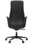 Kancelářské křeslo, houpací mechanismus, černá ekokůže, KA-T8325 BK