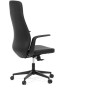 Kancelářské křeslo, houpací mechanismus, černá ekokůže, KA-T8325 BK