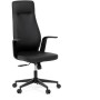 Kancelářské křeslo, houpací mechanismus, černá ekokůže, KA-T8325 BK