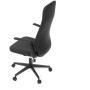 Kancelářské křeslo, houpací mechanismus, černá ekokůže, KA-T8325 BK