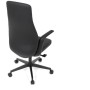 Kancelářské křeslo, houpací mechanismus, černá ekokůže, KA-T8325 BK