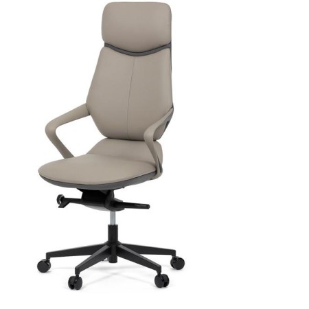 Kancelářské křeslo, houpací mechanismus, šedá ekokůže, KA-T8426 GREY