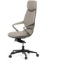 Kancelářské křeslo, houpací mechanismus, šedá ekokůže, KA-T8426 GREY