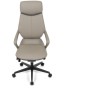 Kancelářské křeslo, houpací mechanismus, šedá ekokůže, KA-T8426 GREY