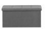 Taburet s úložným prostorem, šedá, manšestrová látka, TAB-472 GREY6