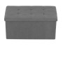 Taburet s úložným prostorem, šedá, manšestrová látka, TAB-472 GREY6