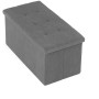 Taburet s úložným prostorem, šedá, manšestrová látka, TAB-472 GREY6
