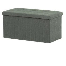 Taburet s úložným prostorem, zelená, manšestrová látka, TAB-472 GRN6