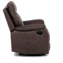 Polohovací křeslo, hnědá, látka vintage, TV-4092 BR3