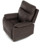 Polohovací křeslo, hnědá, látka vintage, TV-4092 BR3