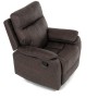 Polohovací křeslo, hnědá, látka vintage, TV-4092 BR3