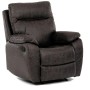 Polohovací křeslo, hnědá, látka vintage, TV-4092 COF3