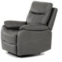 Polohovací křeslo, šedá, látka vintage, TV-4092 GREY3