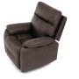 Relaxační křeslo, elektrické bezdrátové ovládání, hnědá, látka vintage, TV-4094 BR3