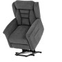 Polohovací křeslo, elektrické kabelové ovládání, šedá, látka, TV-7072 GREY2