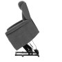 Polohovací křeslo, elektrické kabelové ovládání, šedá, látka, TV-7072 GREY2
