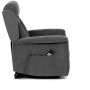 Polohovací křeslo, elektrické kabelové ovládání, šedá, látka, TV-7072 GREY2