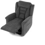 Polohovací křeslo, elektrické kabelové ovládání, šedá, látka, TV-7072 GREY2