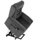 Polohovací křeslo, elektrické kabelové ovládání, šedá, látka, TV-7072 GREY2
