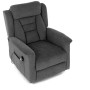 Polohovací křeslo, elektrické kabelové ovládání, šedá, látka, TV-7072 GREY2