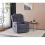 Polohovací křeslo, elektrické kabelové ovládání, šedá, látka, TV-7072 GREY2